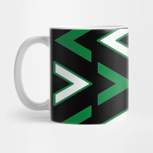 Arrows green white Mug